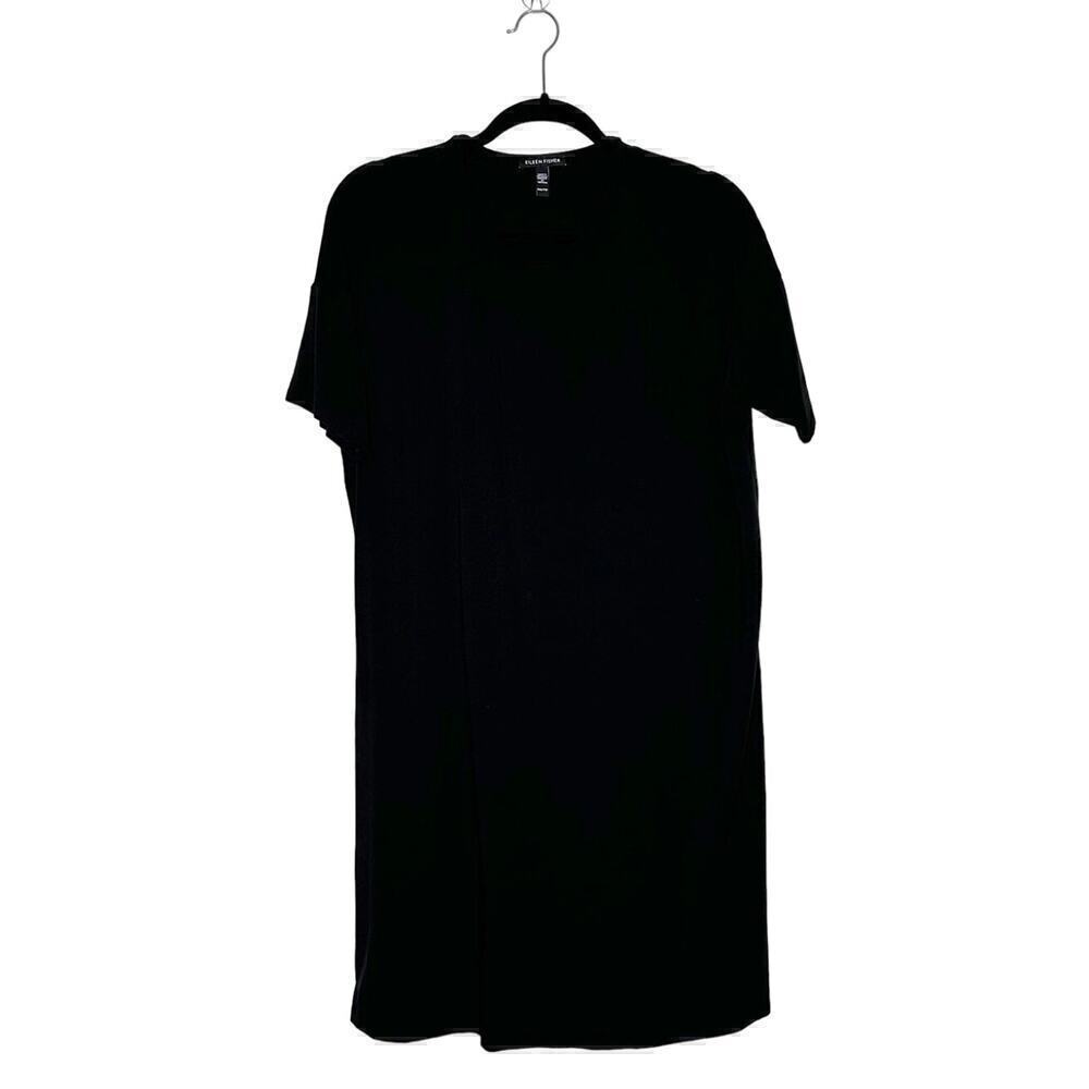 Eileen Fisher Short Sleeve T-shirt Dress Women's Black Size XXS